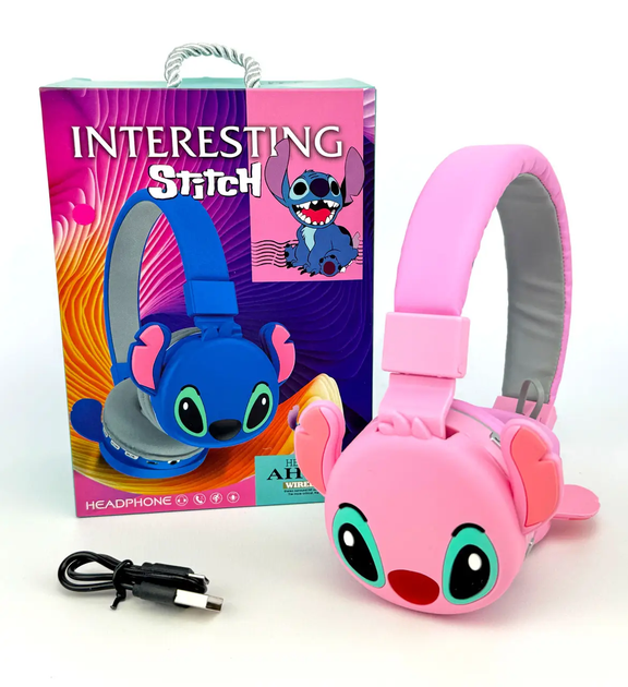 Великий подарунковий набір для дівчат Stitch × My Melody рожевий 4 в 1 Навушники + LCD планшет + Набір прикрас + Косметика - зображення 3