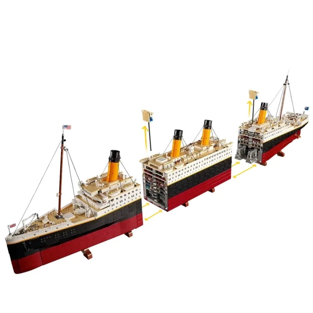 Конструктор Titanic 10294 на 9090 деталей, круизный лайнер Титаник 135 см, коллекционная модель корабля для взрослых 18+ - изображение 6
