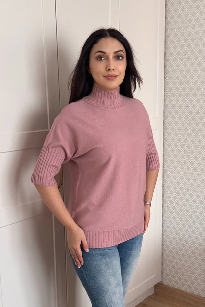 Светр INEDIT 10867 Pudra ONE SIZE - зображення 2