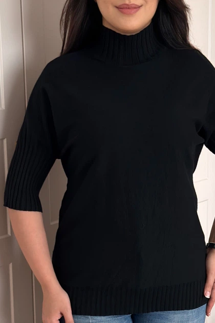 Светр INEDIT 10867 Black ONE SIZE - зображення 4