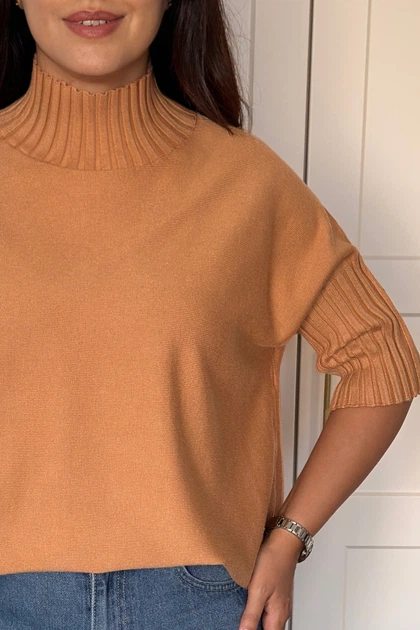 Светр INEDIT 10847 Caramel ONE SIZE - изображение 2