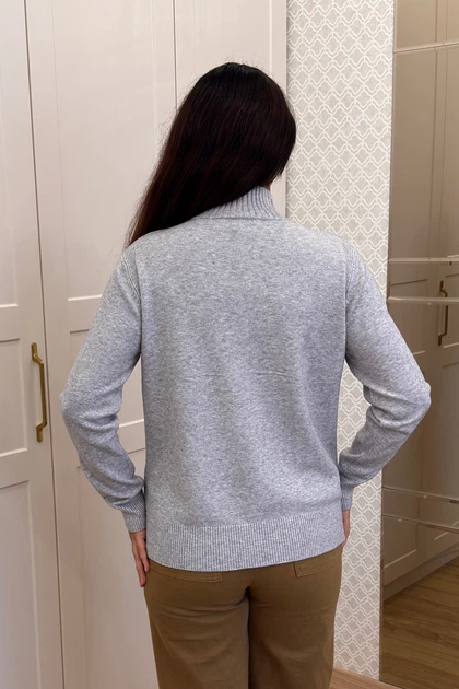 Светр INEDIT 10624 Light-Grey ONE SIZE - изображение 3