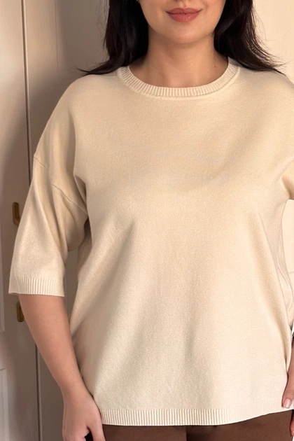 Светр INEDIT 10850-1 Ivory ONE SIZE - изображение 4