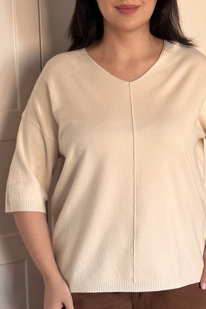 Светр INEDIT 10845 Ivory ONE SIZE - изображение 4