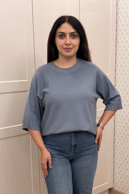 Светр INEDIT 10860 Grey ONE SIZE - изображение 5