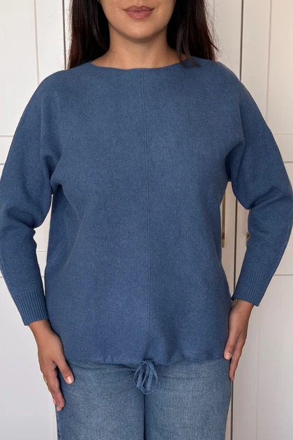 Светр INEDIT 10612 Indigo ONE SIZE - изображение 5
