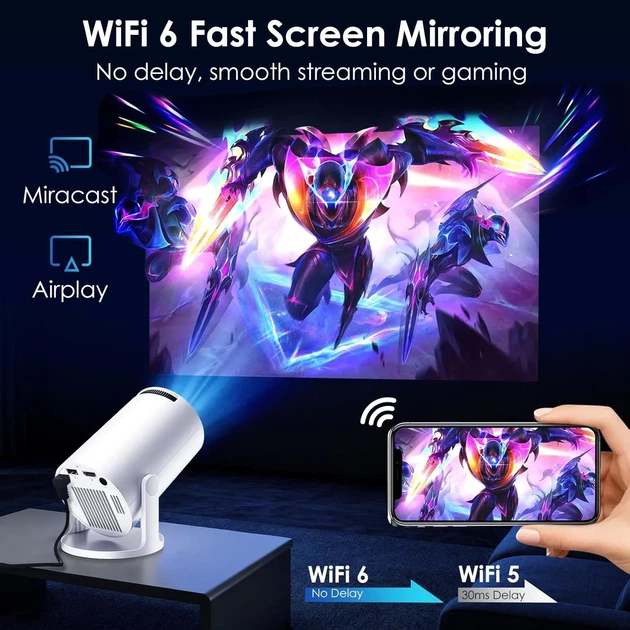 Проектор WOLFANG WP05 Full HD Wi-Fi Bluetooth Android (102211936) - Фото 5 Проектор WOLFANG WP05 Full HD Wi-Fi Bluetooth Android (102211936) - зображення 5