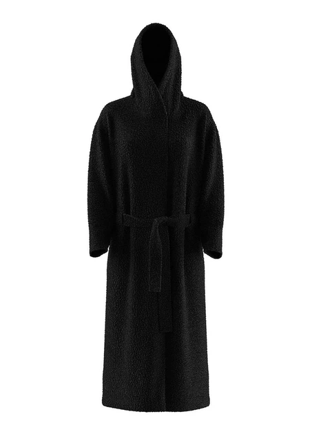 Женский халат Victoria's Secret (26328995871) Cozy Chenille Hooded Long Robe XS/S черный - изображение 4