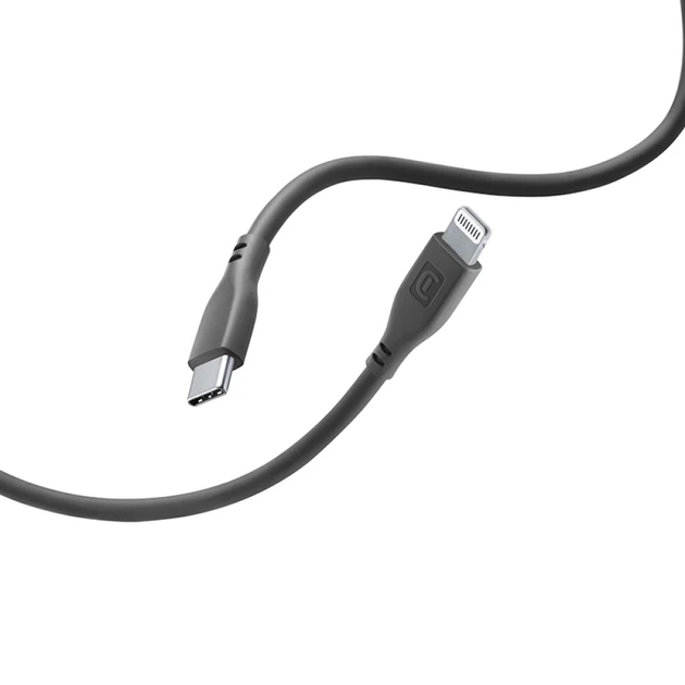Кабель Cellularline Soft Cable USB-C to Lightning MFi 1.2 m Black (USBDATASOFTC2LMFIK) - Фото 1 Кабель Cellularline Soft Cable USB-C to Lightning MFi 1.2 m Black (USBDATASOFTC2LMFIK) - изображение 1