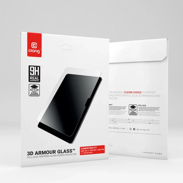 Szkło ochronne Crong 3D Armour Glass do iPad Air 11" 2026-2024 / iPad Pro 11" 2022-2018 (5904310705752) - obraz 9
