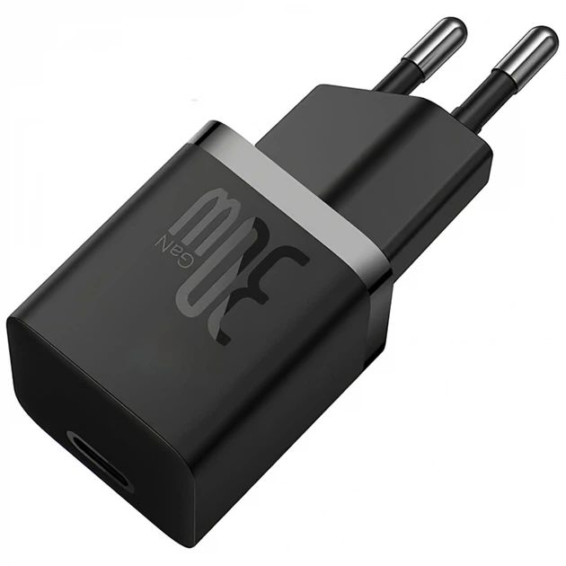 Мережевий зарядний пристрій Baseus GaN5 Fast Charger (mini) 30W Black CCGN070401 - изображение 5
