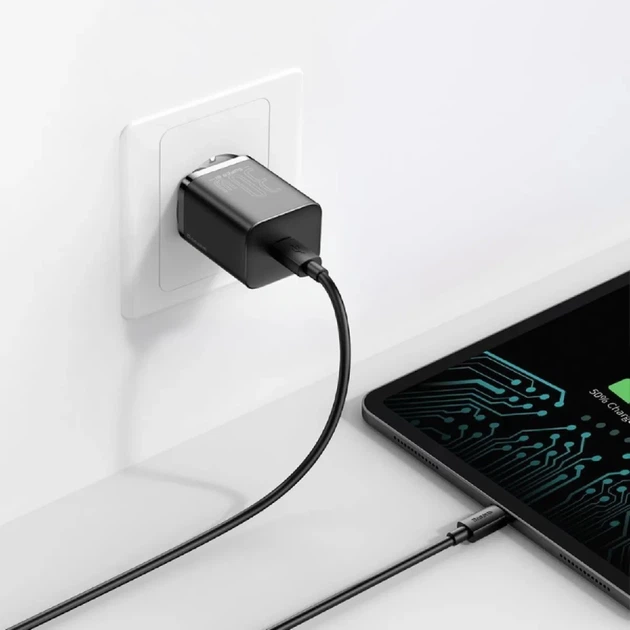 Мережевий зарядний пристрій Baseus Super Si quick charger EU 30W Black CCSUP-J01 - изображение 5