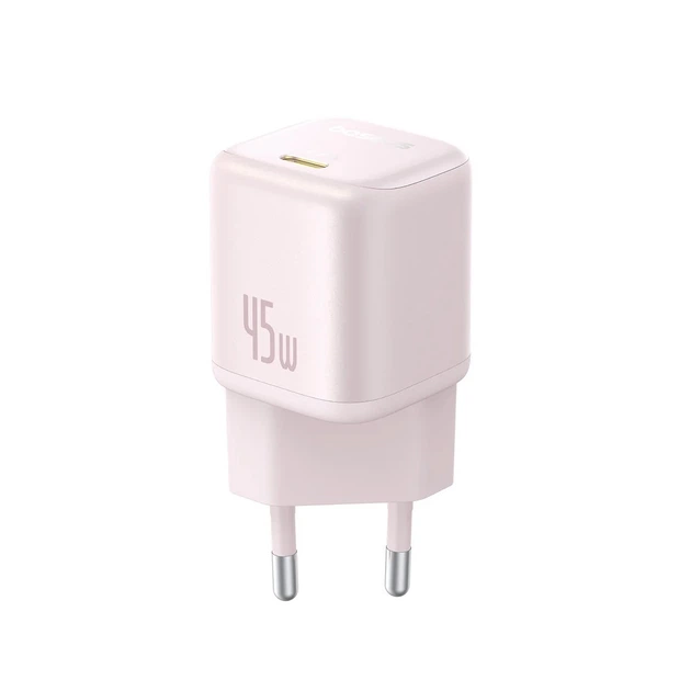 Мережевий зарядний пристрій Baseus PicoGo GaN Fast Charger 1C 45W Pink P10176800413-00 - зображення 4