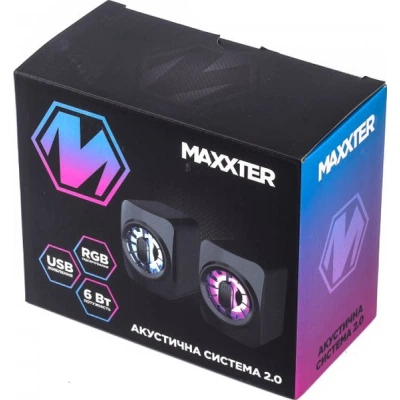 Акустическая система Maxxter CSP-U005RGB USB Black (CSP-U005RGB) - Фото 5 Акустическая система Maxxter CSP-U005RGB USB Black (CSP-U005RGB) - изображение 5
