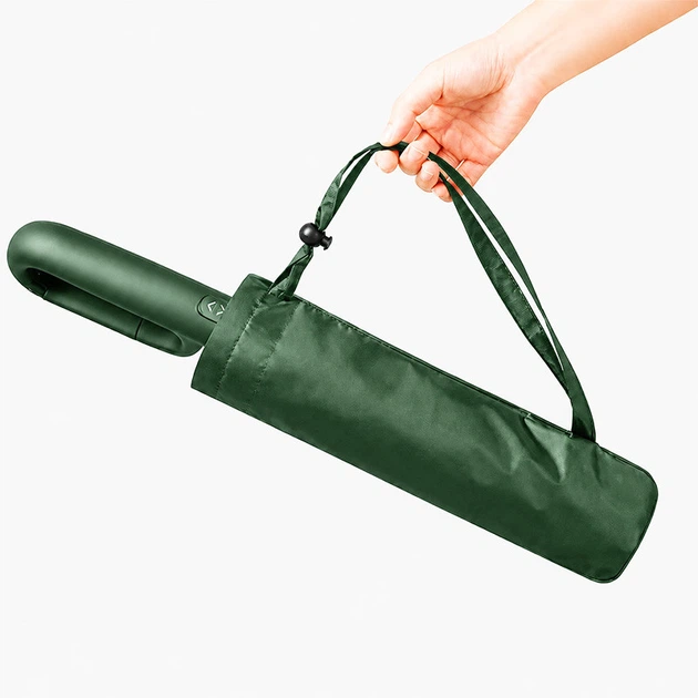 Парасолька Lesko H448 Dark Green повний автомат антивітер проти дощу та сонця з ручкою карабіном 10 спиць - Фото 5 Парасолька Lesko H448 Dark Green повний автомат антивітер проти дощу та сонця з ручкою карабіном 10 спиць - зображення 5