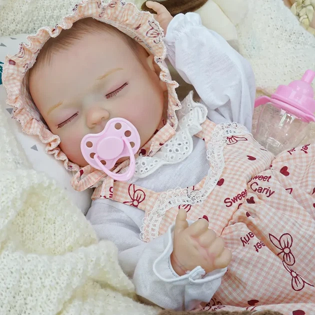Інтерактивний пупс Reborn Baby Born Mia Joy 42 см — реагує на рухи, сміється та плаче, з аксесуарами (RBM24059) - зображення 2