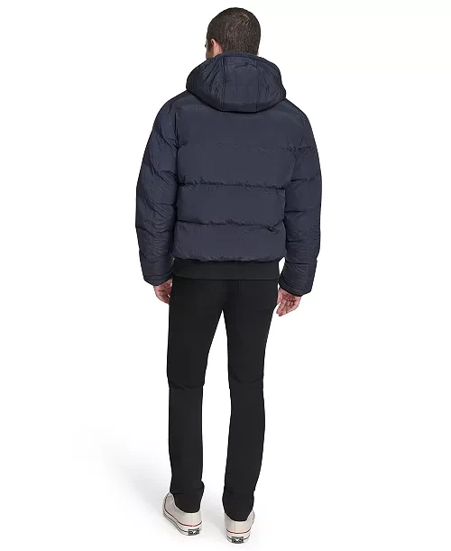 Чоловіча куртка-бомбер Tommy Hilfiger Hooded Jacket Стьобана з капюшоном з тканини Ріпстоп XL Синя - Фото 6 Чоловіча куртка-бомбер Tommy Hilfiger Hooded Jacket Стьобана з капюшоном з тканини Ріпстоп XL Синя - зображення 6