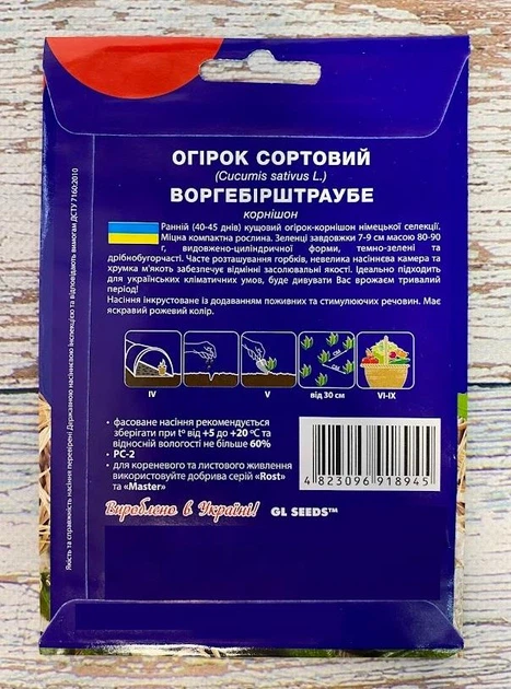 Насіння Огірок Воргебірштраубе 3г, GL Seeds - Фото 2 Насіння Огірок Воргебірштраубе 3г, GL Seeds - изображение 2