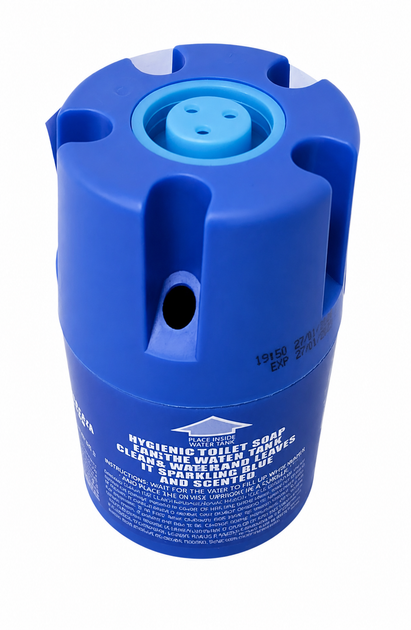Освіжуючий блок для бачка унітаза Sano Blue балон (Синя вода) 150гр. , до 900 змивань - изображение 3