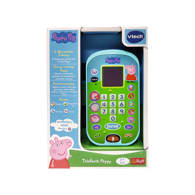 Інтерактивна іграшка VTech Навчальний телефон Свинка Пеппа (3417765231230) - зображення 2