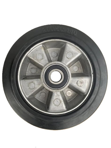 Колесо D=200 мм дюралюминий/еластичная резина для роклы - Фото 1 Колесо D=200 мм дюралюминий/еластичная резина для роклы - изображение 1