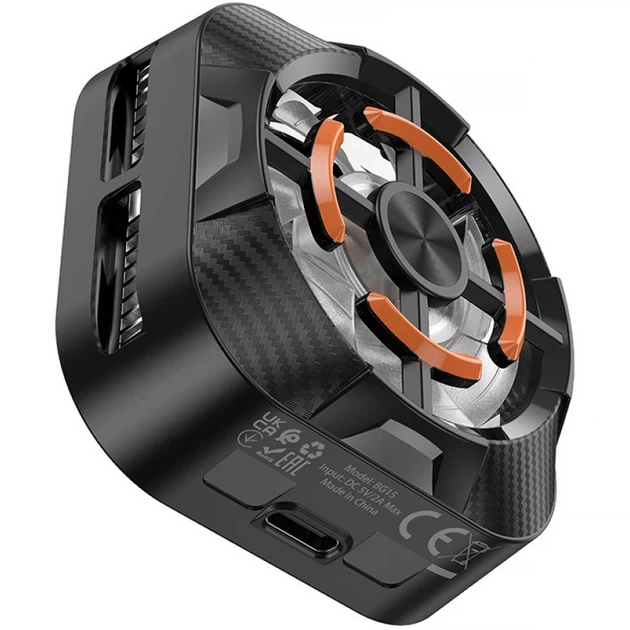 Кулер для охлаждения телефона BOROFONE BG15 Travel magnetic phone radiator геймерский магнитный радиатор с поддержкой MagSafe и RGB-подсветкой Черный - Фото 2 Кулер для охлаждения телефона BOROFONE BG15 Travel magnetic phone radiator геймерский магнитный радиатор с поддержкой MagSafe и RGB-подсветкой Черный - изображение 2