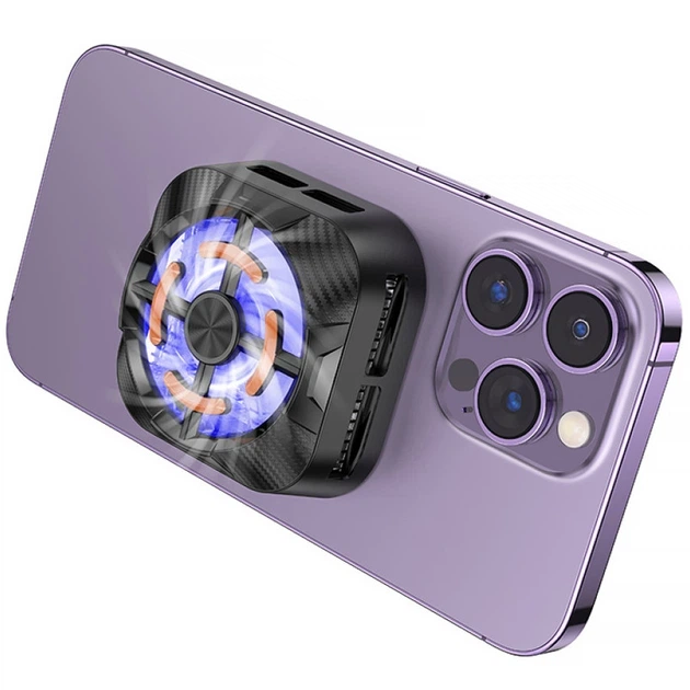 Кулер для охлаждения телефона BOROFONE BG15 Travel magnetic phone radiator геймерский магнитный радиатор с поддержкой MagSafe и RGB-подсветкой Черный - Фото 5 Кулер для охлаждения телефона BOROFONE BG15 Travel magnetic phone radiator геймерский магнитный радиатор с поддержкой MagSafe и RGB-подсветкой Черный - изображение 5