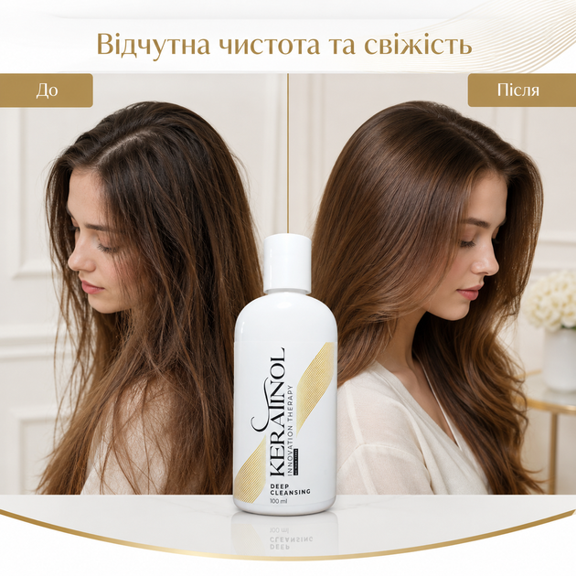 Шампунь для глубокого очищения KERATINOL Innovation Therapy Шампунь для жирных волос 100 мл - изображение 7