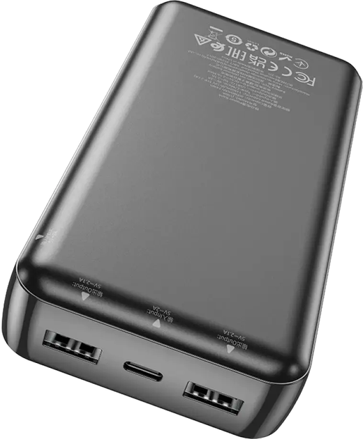 УМБ HOCO J100A High-ranking 20000 mAh 10.5W Black (6931474783585) - Фото 2 УМБ HOCO J100A High-ranking 20000 mAh 10.5W Black (6931474783585) - изображение 2