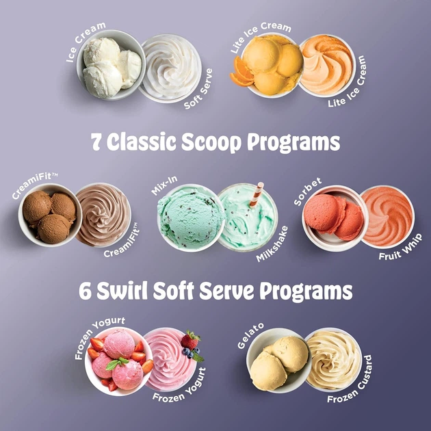 Машина для м'якого морозива Ninja CREAMi Scoop & Swirl 13-в-1, NC701EU - Фото 10 Машина для м'якого морозива Ninja CREAMi Scoop & Swirl 13-в-1, NC701EU - изображение 10