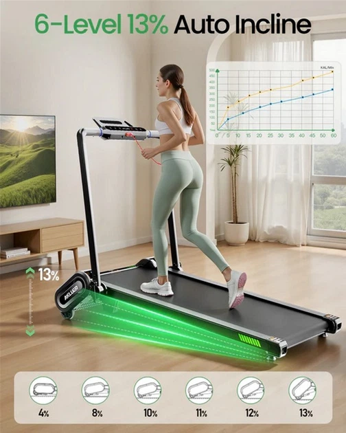 Беговая дорожка с поручнем AKLUER H1-B Auto Incline Walking Pad Treadmill (AKL-H1-B-AUTO) - изображение 2