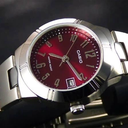 Женские часы Casio LTP-1241D-4A2 розовые 30 м - изображение 2