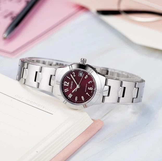 Женские часы Casio LTP-1241D-4A2 розовые 30 м - изображение 3