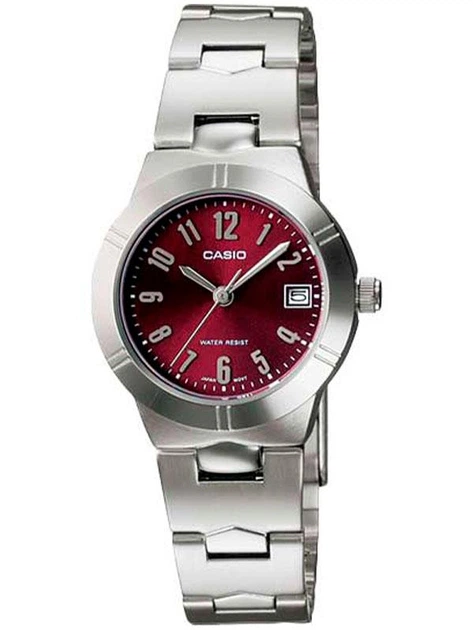 Женские часы Casio LTP-1241D-4A2 розовые 30 м - изображение 5