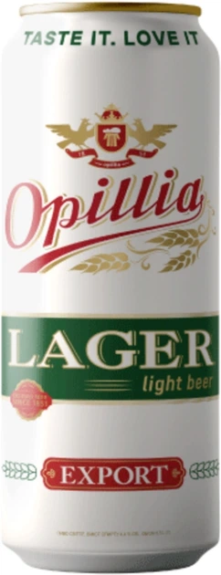 Упаковка пива Opillia Export Lager светлое фильтрованное 4.4% 0.5 л x 24 шт (4820158673538) - Фото 2 Упаковка пива Opillia Export Lager светлое фильтрованное 4.4% 0.5 л x 24 шт (4820158673538) - изображение 2