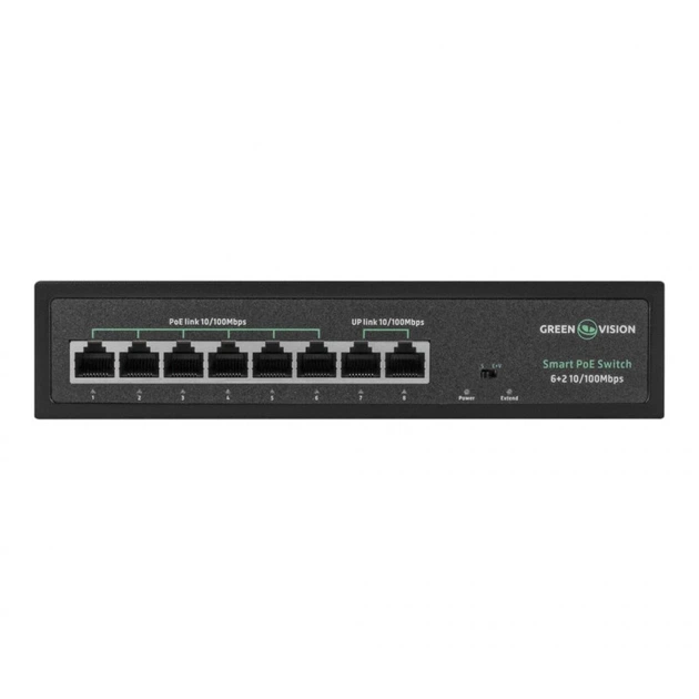 Коммутатор сетевой Greenvision GV-015-D-06+2P - изображение 2