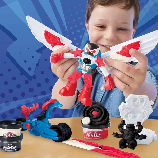 Игровой набор для лепки пластилин Play-Doh Капитан Америка с мотоциклом G0555 - изображение 6