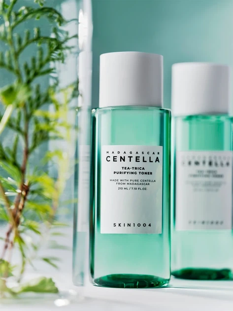 Тонер для обличчя SKIN1004 Madagascar Centella Tea-Trica Purifying Toner 210 мл — очищуючий тонер для звуження пор та проблемної ш - изображение 2