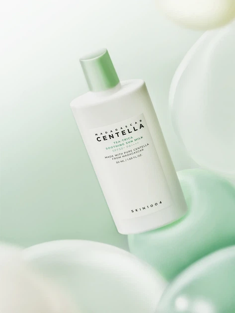 Сонцезахисне молочко для обличчя SKIN1004 Madagascar Centella Tea-Trica Soothing Sun Milk SPF 50+ PA++++ 50 мл — заспокійливий сон - изображение 4