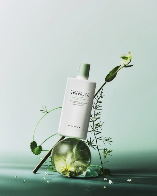 Сонцезахисне молочко для обличчя SKIN1004 Madagascar Centella Tea-Trica Soothing Sun Milk SPF 50+ PA++++ 50 мл — заспокійливий сон - изображение 6