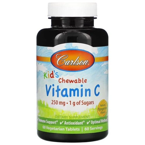 Вітамін C 250 мг Carlson Kid's Chewable Vitamin C 60 таблеток