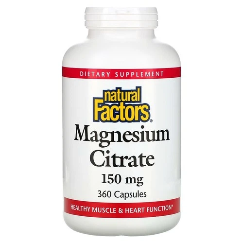 Магній 150 мг Natural Factors Magnesium Citrate 360 капсул