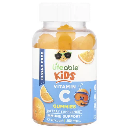 Мультивітаміни 250 мг Lifeable Kids Vitamin C (Sugar Free) 60 жувальних цукерок