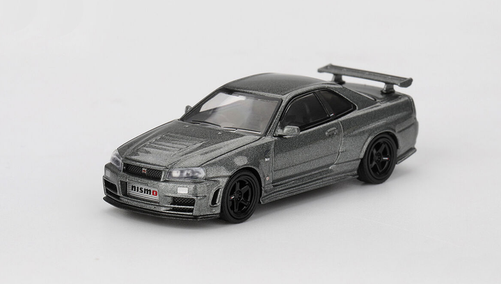 Машинка Premium MINI GT Nissan Skyline GT-R (R34) - Nismo BNR34 CRS Version 1999 1:64 MGT01160 Grey - зображення 2