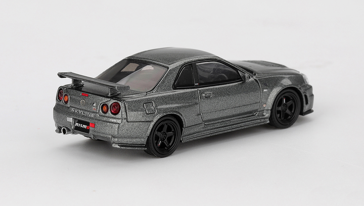 Машинка Premium MINI GT Nissan Skyline GT-R (R34) - Nismo BNR34 CRS Version 1999 1:64 MGT01160 Grey - зображення 3