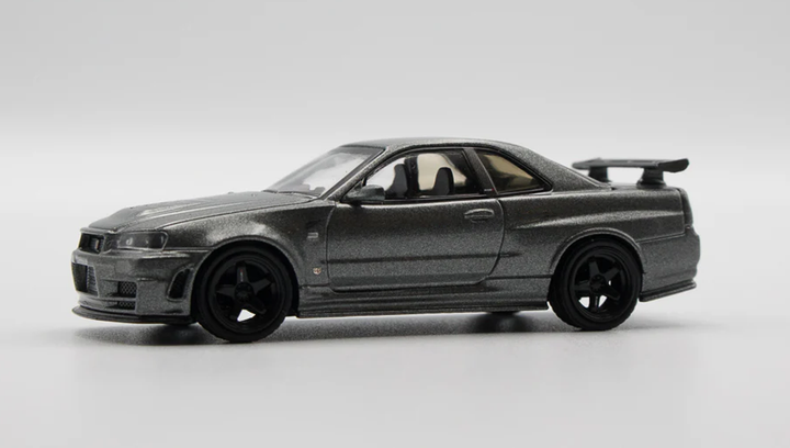 Машинка Premium MINI GT Nissan Skyline GT-R (R34) - Nismo BNR34 CRS Version 1999 1:64 MGT01160 Grey - зображення 4
