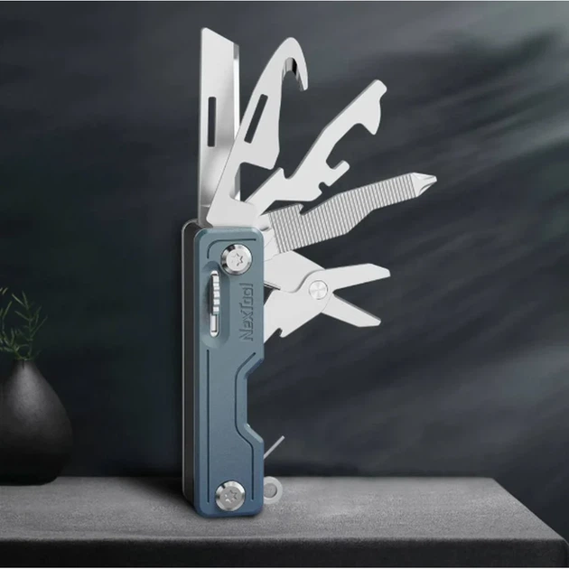 Мультитул NexTool Multi Functional Knife 10 функцій сталь 20Cr13 5 см синій 88 г - зображення 7