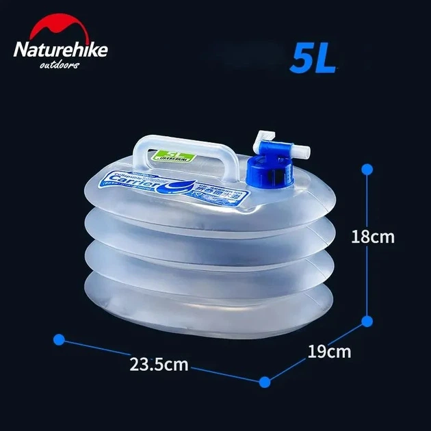 Каністра для води складна 5 л LDPE4 прозора 26х23х23 см - Фото 5 Каністра для води складна 5 л LDPE4 прозора 26х23х23 см - зображення 5
