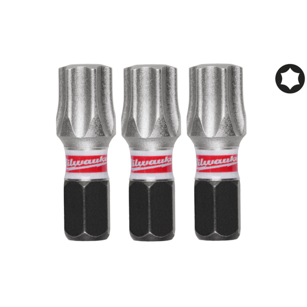 Бита SHOCKWAVE MILWAUKEE, TX45, 25мм, (3шт) - Фото 1 Бита SHOCKWAVE MILWAUKEE, TX45, 25мм, (3шт) - изображение 1