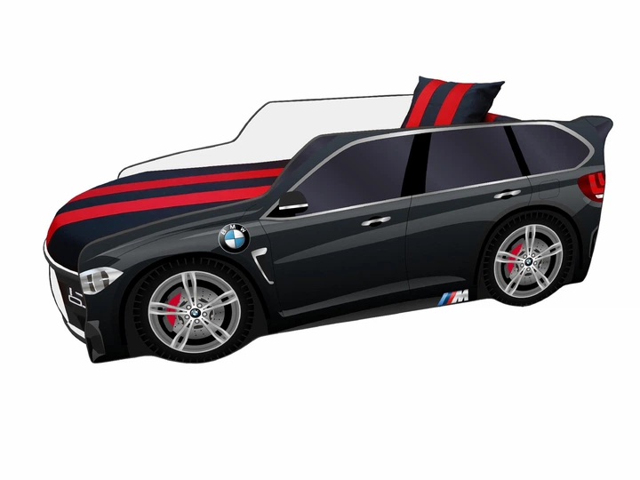 Ліжко машина ViorinaDEKO BMW 002 PREMIUM 180*80 см ортопедичним матрацом та підйомним механізмом графіт - изображение 4